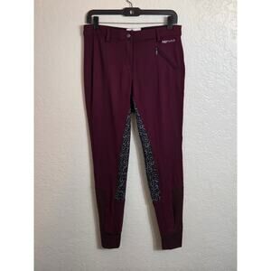 Buckwild Breeches Horse Riding Pants Women's Med Purple Horshoe Print Equestrian